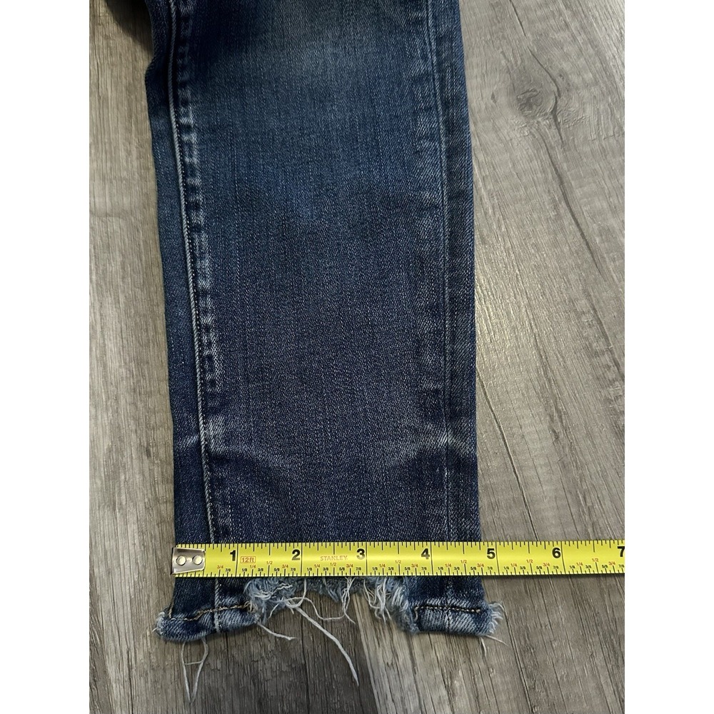 Flying Monkey Women's Jeans 26 Blue Distressed Stretch Mid Rise Fray Hem‎ Skinny - Picture 9 of 12